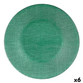 Prato de Jantar Verde Vidro 27,5 x 2 x 27,5 cm (6 Unidades) de Vivalto, Pratos e fontes - Ref: S3625251, Preço: 22,47 €, Desc...