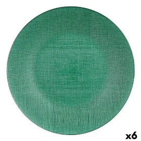 Piatto da pranzo Verde Vetro 32,5 x 2,5 x 32,5 cm (6 Unità) di Vivalto, Piatti e teglie - Rif: S3625255, Prezzo: 33,99 €, Sco...