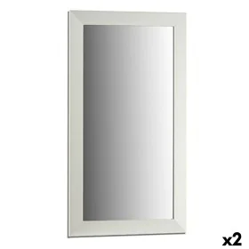 Miroir mural Blanc Bois verre 64,3 x 84,5 x 1,5 cm (2 Unités) de Gift Decor, Miroirs muraux - Réf : S3625282, Prix : 79,69 €,...