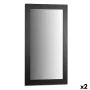 Miroir mural Noir Bois verre 64,5 x 84,5 x 1,5 cm (2 Unités) de Gift Decor, Miroirs muraux - Réf : S3625283, Prix : 76,51 €, ...