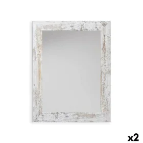 Specchio da parete Harry Bianco Legno Vetro 64,5 x 84,5 x 1,5 cm (2 Unità) di Gift Decor, Specchi da parete - Rif: S3625284, ...