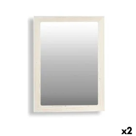 Espejo de pared Canada Blanco 60 x 80 x 2 cm (2 Unidades) de Gift Decor, Espejos de pared - Ref: S3625285, Precio: 79,69 €, D...