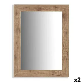 Wall mirror Brown Wood Glass 66 x 85 x 2 cm (2 Units) by Gift Decor, Wall-Mounted Mirrors - Ref: S3625297, Price: 79,69 €, Di...