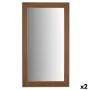 Wall mirror Golden Wood Glass 64,3 x 84,5 x 1,5 cm (2 Units) by Gift Decor, Wall-Mounted Mirrors - Ref: S3625298, Price: 76,5...