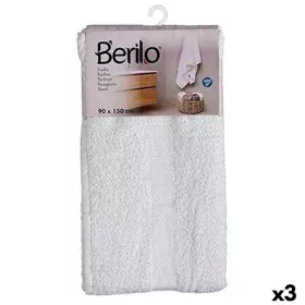 Serviette de toilette 90 x 150 cm Blanc (3 Unités) de Berilo, Serviettes de bain - Réf : S3625315, Prix : 28,04 €, Remise : %