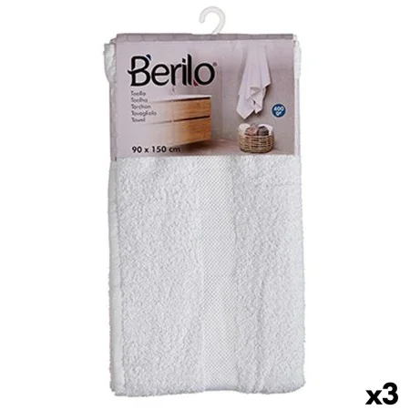 Toalla de baño 90 x 150 cm Blanco (3 Unidades) de Berilo, Toallas - Ref: S3625315, Precio: 28,04 €, Descuento: %