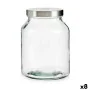 Jar Silver Stainless steel 3 L 16 x 21,5 x 16 cm (8 Units) by Vivalto, Food storage - Ref: S3625325, Price: 49,44 €, Discount: %