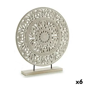 Figurine Décorative Mandala Blanc 7 x 49 x 44 cm (6 Unités) de Gift Decor, Objets de décoration - Réf : S3625331, Prix : 65,1...