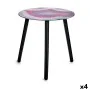 Table d'appoint Marbre Noir Rose Verre 40 x 41,5 x 40 cm (4 Unités) de Gift Decor, Tables - Réf : S3625337, Prix : 40,43 €, R...