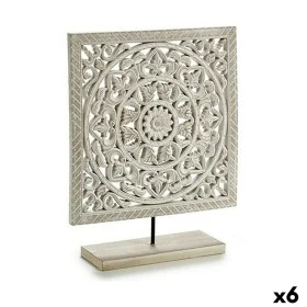 Figurine Décorative Mandala Blanc 7 x 35,5 x 30 cm (6 Unités) de Gift Decor, Objets de décoration - Réf : S3625341, Prix : 45...