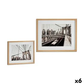 Cadre Bois verre 43 x 3 x 53 cm (6 Unités) de Gift Decor, Peintures - Réf : S3625355, Prix : 76,38 €, Remise : %