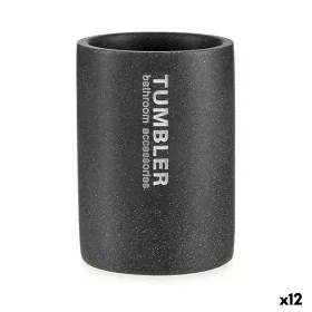 Portacepillos de Dientes Tumbler Gris Resina 7,5 x 10,2 x 7,5 cm (12 Unidades) de Berilo, Soportes y dispensadores - Ref: S36...