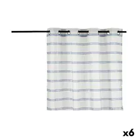 Curtain Stripes Blue 140 x 0,1 x 260 cm (6 Units) by Gift Decor, Curtains - Ref: S3625400, Price: 66,50 €, Discount: %