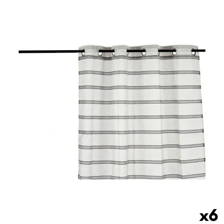 Cortina Riscas Cinzento 140 x 0,1 x 260 cm (6 Unidades) de Gift Decor, Cortinas - Ref: S3625404, Preço: 66,50 €, Desconto: %