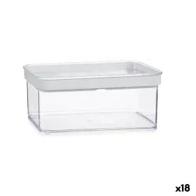 Jar Transparent Silicone polystyrene ABS 1,1 L 10,5 x 9 x 21 cm (18 Units) by Gondol, Airtight jars and accessories - Ref: S3...