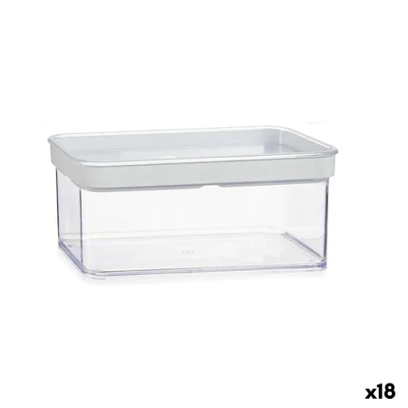 Frasco Transparente Silicone poliestireno ABS 1,1 L 10,5 x 9 x 21 cm (18 Unidades) de Gondol, Boiões e acessórios herméticos ...