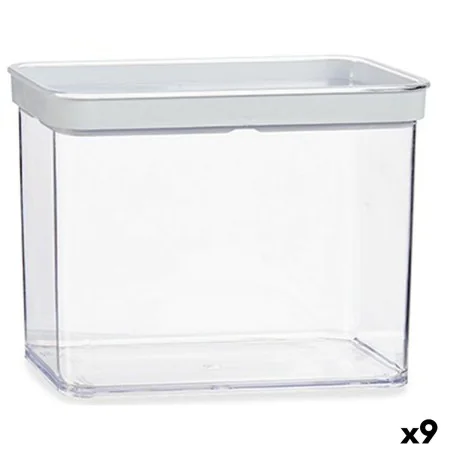 Tarro Transparente Silicona Poliestireno ABS 2,2 L 10,5 x 16,1 x 21 cm (9 Unidades) de Gondol, Botes herméticos y accesorios ...