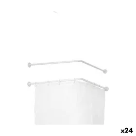 Barra para Cortinas De ducha Blanco Aluminio 80 cm (24 Unidades) de Berilo, Cortinas, ganchos y revestimientos de ducha - Ref...