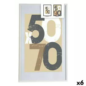 Moldura de Fotos 62,5 x 2,5 x 92,5 cm Branco Plástico Madeira MDF (6 Unidades) de Gift Decor, Molduras de parede e mesa - Ref...