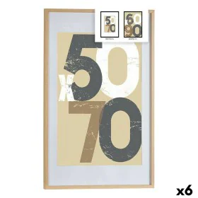 Cadre photo 62,5 x 2,5 x 92,5 cm Naturel Plastique Bois MDF (6 Unités) de Gift Decor, Cadres muraux et de table - Réf : S3625...