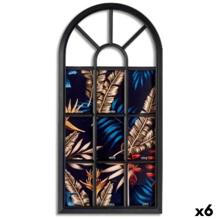 Porte photos mural Fenêtre Noir verre Plastique 34,5 x 2,5 x 69,5 cm (6 Unités) de Gift Decor, Cadres muraux et de table - Ré...