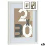 Wall photo frame White Glass MDF Wood 32,5 x 2,5 x 42,5 cm (6 Units) by Gift Decor, Table and wall frames - Ref: S3625457, Pr...