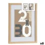 Cadre photo Naturel verre Bois MDF 32,5 x 2,5 x 42,5 cm (6 Unités) de Gift Decor, Cadres muraux et de table - Réf : S3625462,...