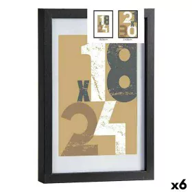 Marco de Fotos 24 x 2,5 x 32,5 cm Negro Vidrio Madera MDF (6 Unidades) de Gift Decor, Marcos de pared y mesa - Ref: S3625463,...