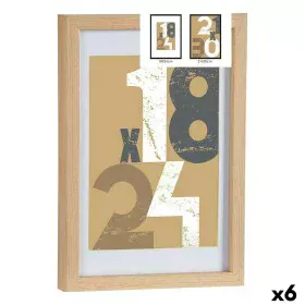 Cadre photo 24 x 2,5 x 32,5 cm Naturel verre Bois MDF (6 Unités) de Gift Decor, Cadres muraux et de table - Réf : S3625465, P...