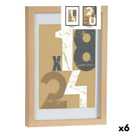 Fotorahmen 24 x 2,5 x 32,5 cm natürlich Glas Holz MDF (6 Stück) von Gift Decor, Wand- und Tischrahmen - Ref: S3625465, Preis:...