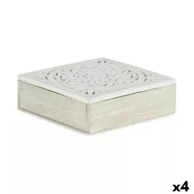 Scatola Decorativa Bianco Legno 22 x 7,5 x 22 cm (4 Unità) di Gift Decor, Scatole decorative - Rif: S3625505, Prezzo: 29,84 €...