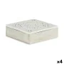 Boîte Décorative Blanc Bois 22 x 7,5 x 22 cm (4 Unités) de Gift Decor, Boîtes - Réf : S3625505, Prix : 29,84 €, Remise : %