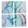 Jeu de 4 tableaux Toile Marbre Bleu 35 x 7 x 35 cm (6 Unités) de Gift Decor, Impressions sur toile - Réf : S3625516, Prix : 5...