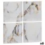 Set of 4 pictures Canvas Marble White 35 x 7 x 35 cm (6 Units) by Gift Decor, Prints on Canvas - Ref: S3625517, Price: 56,94 ...