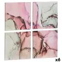 Set of 4 pictures Canvas Pink Marble 35 x 7 x 35 cm (6 Units) by Gift Decor, Prints on Canvas - Ref: S3625518, Price: 56,94 €...