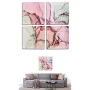 Jeu de 4 tableaux Toile Rose Marbre 35 x 7 x 35 cm (6 Unités) de Gift Decor, Impressions sur toile - Réf : S3625518, Prix : 5...