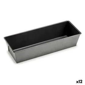 Molde Rectangular Gris oscuro Metal Acero al carbono 11,5 x 7,7 x 31 cm (12 Unidades) de Kinvara, Moldes para tartas y bizcoc...