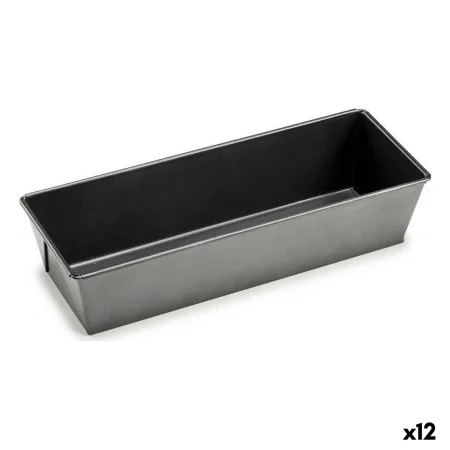 Moule rectangulaire Gris foncé Métal Acier au carbone 11,5 x 7,7 x 31 cm (12 Unités) de Kinvara, Moules pour gâteaux et biscu...