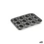 Molde de Bolos Cinzento escuro Metal Aço com carbono 20 x 2 x 26 cm (12 Unidades) de Kinvara, Formas para tartes e biscoitos ...