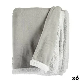 Blanket White Light grey 130 x 1 x 170 cm (6 Units) by Gift Decor, Blankets and bedcovers - Ref: S3625536, Price: 81,26 €, Di...