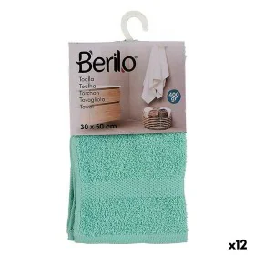 Toalla de baño 30 x 0,5 x 50 cm Turquesa (12 Unidades) de Berilo, Toallas - Ref: S3625576, Precio: 16,58 €, Descuento: %