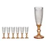 Champagne glass Points Amber Glass 180 ml (6 Units) by Vivalto, Champagne flute - Ref: S3625592, Price: 16,67 €, Discount: %