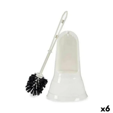 Brosse de salle de wc Blanc Noir PVC polypropylène 16 x 36,2 x 16 cm (6 Unités) de Berilo, Accessoires pour wc - Réf : S36256...