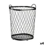 Cesto Negro Metal 40 L 31 x 54,7 x 46,5 cm (4 Unidades) de Gift Decor, Cajas y arcones de almacenaje - Ref: S3625640, Precio:...