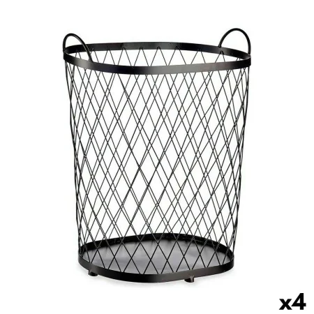 Cesto Negro Metal 40 L 31 x 54,7 x 46,5 cm (4 Unidades) de Gift Decor, Cajas y arcones de almacenaje - Ref: S3625640, Precio:...