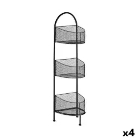 Shelves Black Metal 21,2 x 97 x 28,5 cm (4 Units) by Gift Decor, Standing Shelf Units - Ref: S3625650, Price: 97,72 €, Discou...