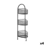 Shelves Black Metal 21,2 x 97 x 28,5 cm (4 Units) by Gift Decor, Standing Shelf Units - Ref: S3625650, Price: 107,88 €, Disco...