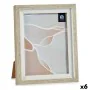 Cornice Portafoto 18,8 x 23,8 x 2 cm Cristallo Beige Bianco Plastica (6 Unità) di Gift Decor, Cornici da parete e da tavolo -...