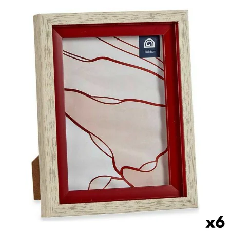 Fotorahmen 17 x 2 x 21,8 cm Kristall Rot Holz Braun Kunststoff (6 Stück) von Gift Decor, Wand- und Tischrahmen - Ref: S362565...