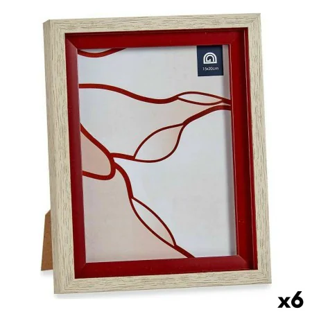 Cadre photo 18,8 x 2 x 24 cm Verre Rouge Bois Marron Plastique (6 Unités) de Gift Decor, Cadres muraux et de table - Réf : S3...